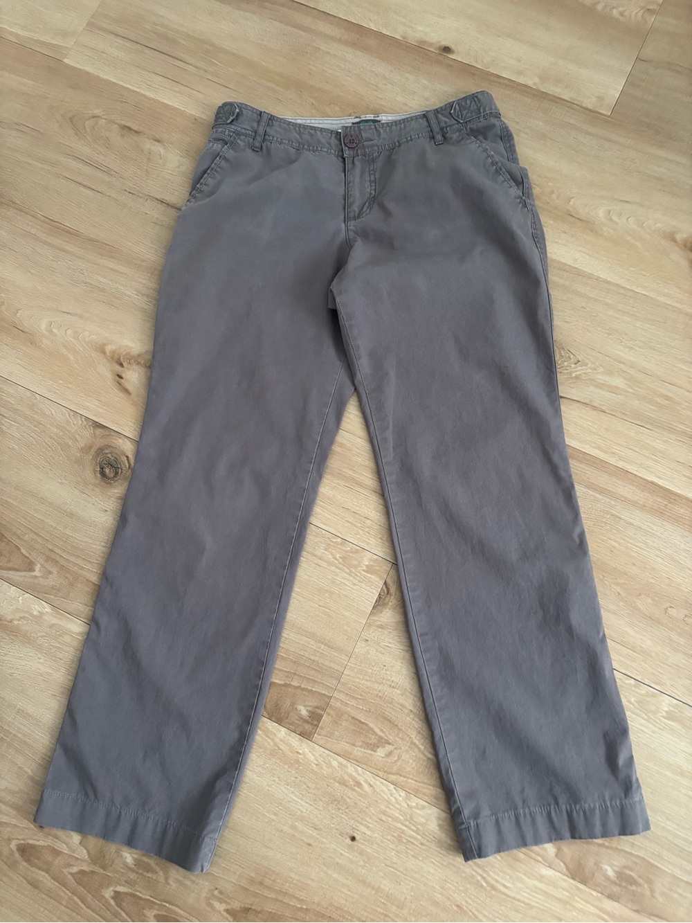 Aritzia TNA Cotton Chinos in Taupe Gray
